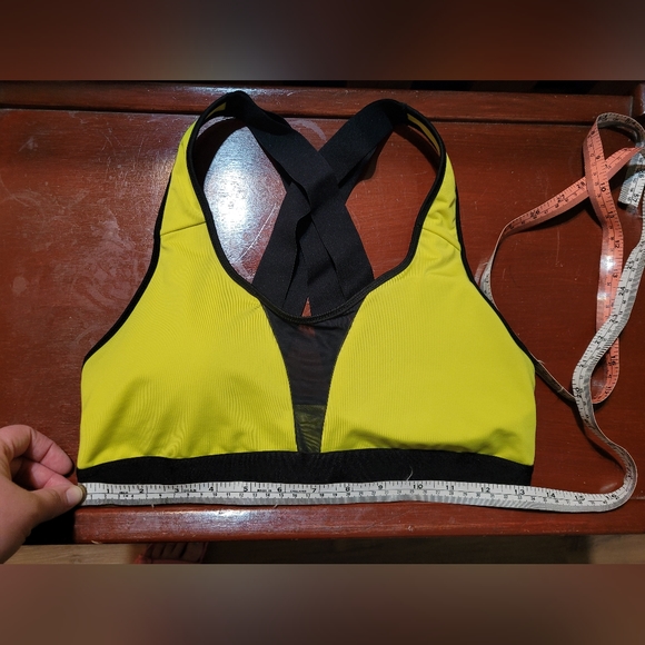 La Senza yellow racer back sports bra size L - Picture 2 of 4